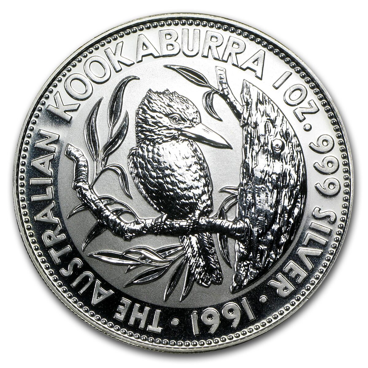 1991 Australia 1 oz Silver Kookaburra BU