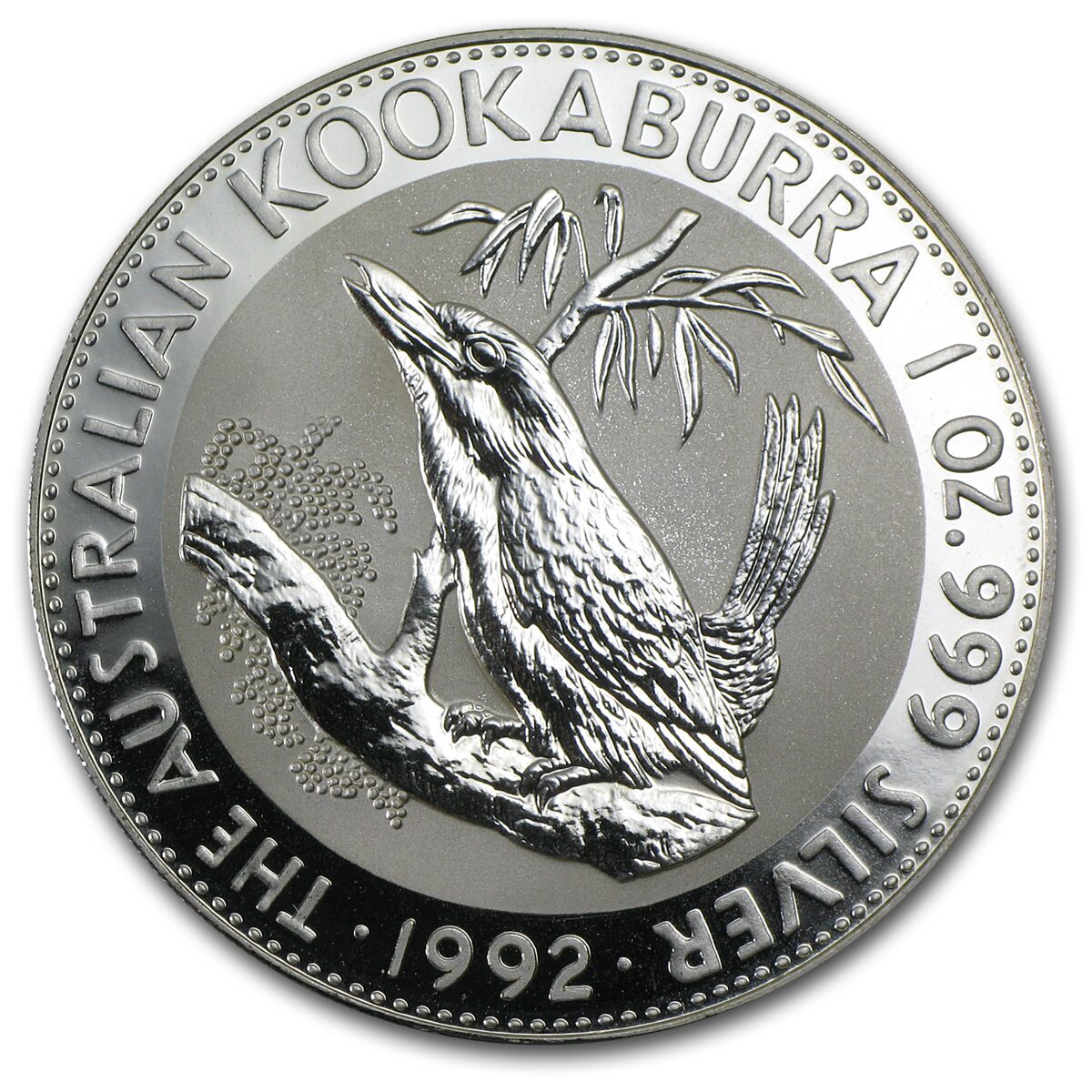 1992 Australia 1 oz Silver Kookaburra BU