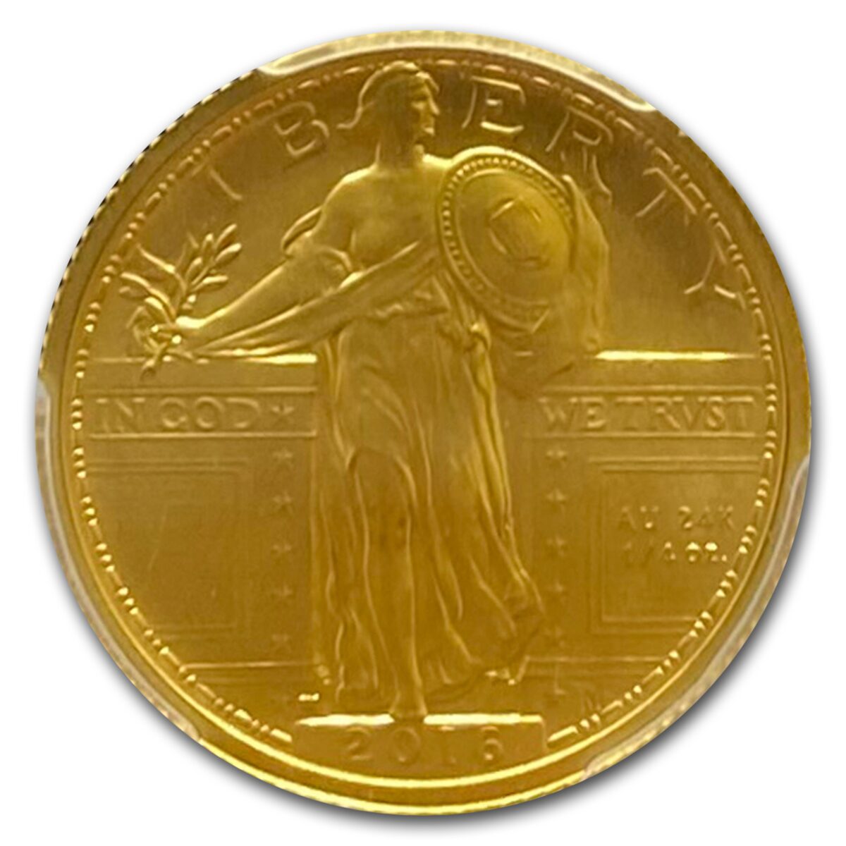 2016-W 1/4 oz Gold Standing Liberty Quarter SP-69 PCGS (FS)