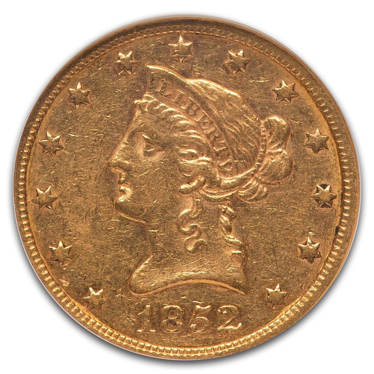 1852 $10 Liberty Gold Eagle AU-53 NGC