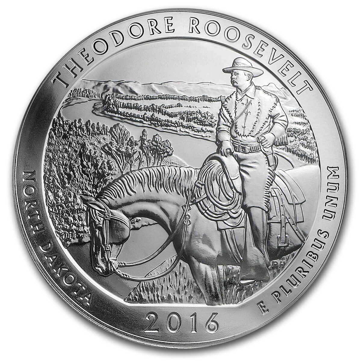 2016 5 oz Silver ATB Theodore Roosevelt MS-69 DMPL PCGS (FS)