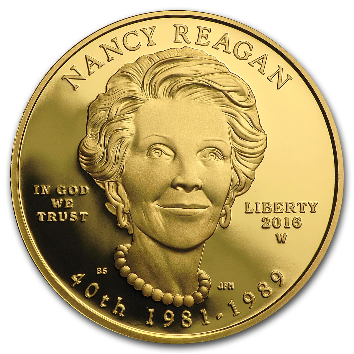 2016-W 1/2 oz Proof Gold Nancy Reagan (w/Box & COA)