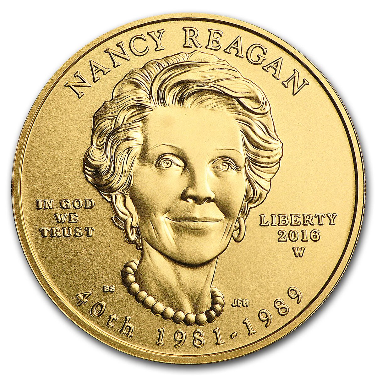 2016-W 1/2 oz Gold Nancy Reagan BU (w/Box & COA)