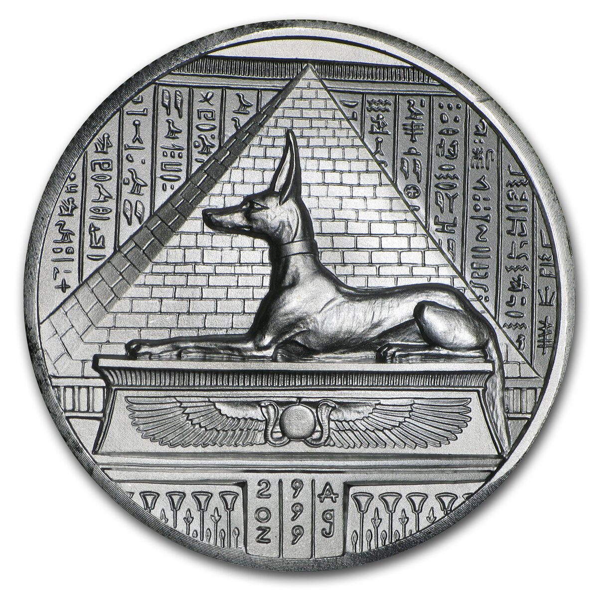 2 oz Silver UHR Round - Egyptian Gods Series: Anubis
