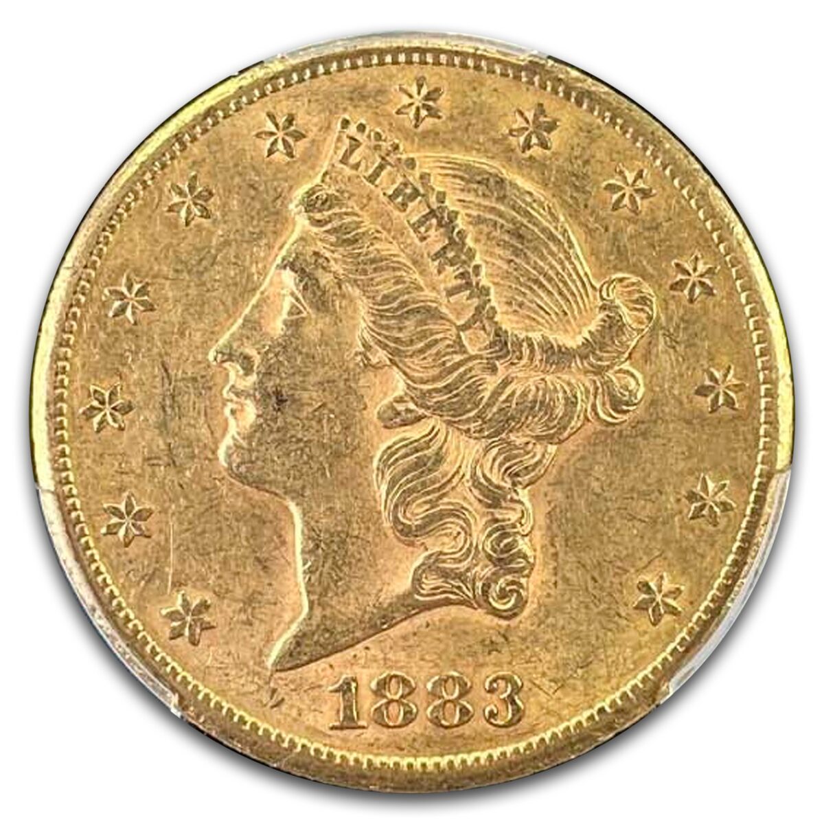 1883-CC $20 Liberty Gold Double Eagle AU-58 PCGS