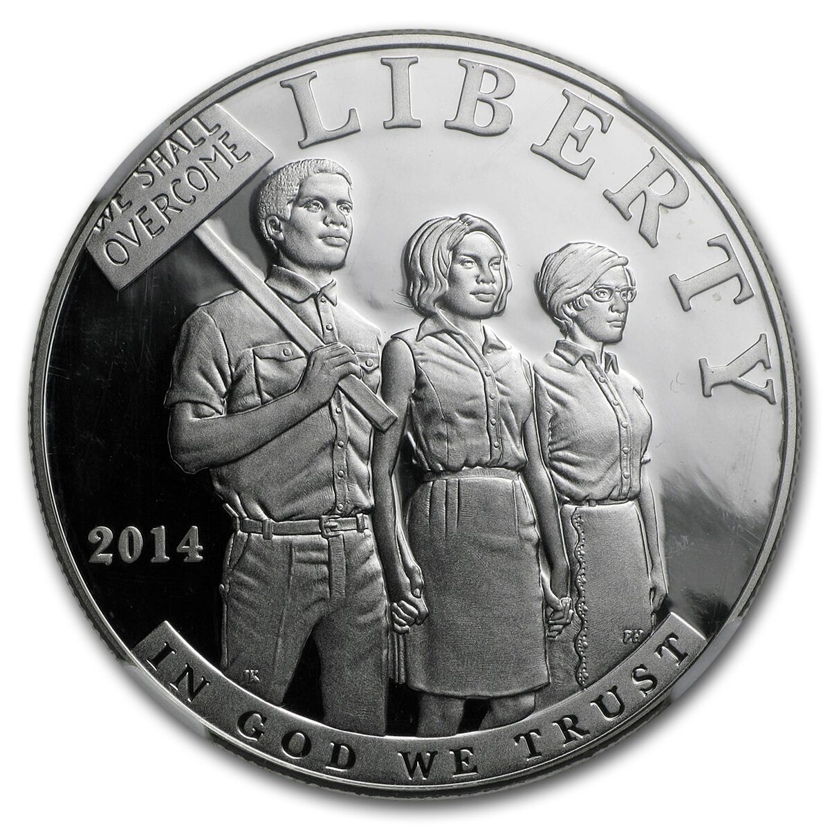2014-P Civil Rights Act of 1964 $1 Silver Commem PF-69 NGC