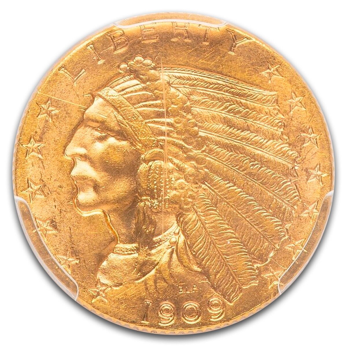 1909 $2.50 Indian Gold Quarter Eagle MS-64 PCGS