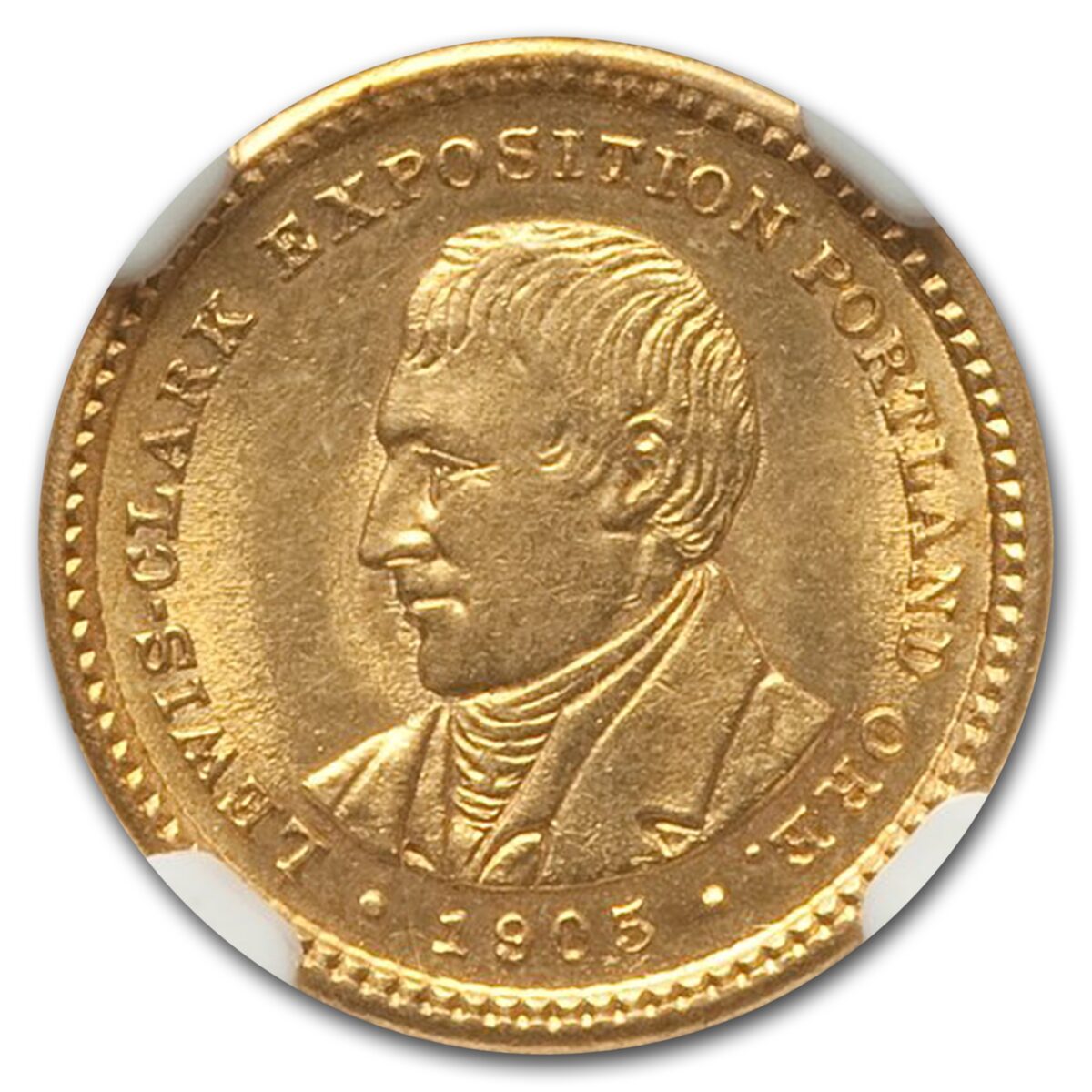 1905 Gold $1.00 Lewis & Clark MS-63 NGC