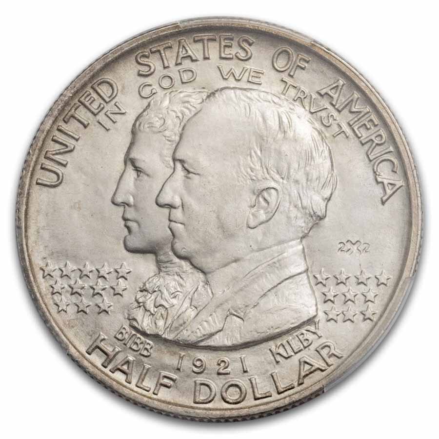 1921 2X2 Alabama Centennial Half Dollar Commem MS-65 PCGS