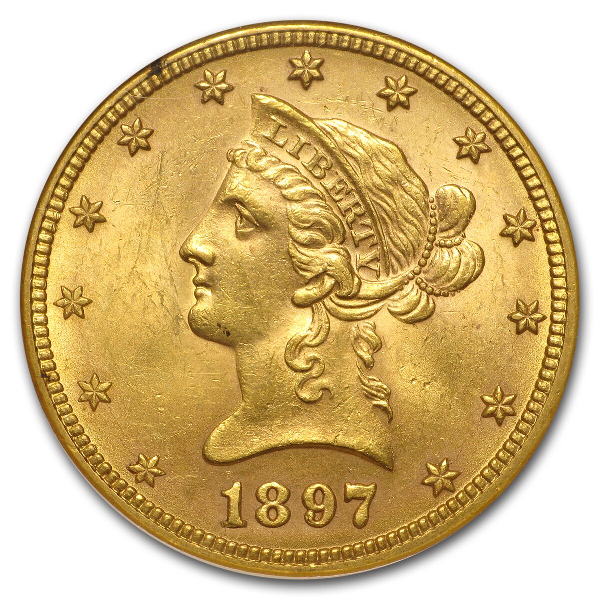 1897 $10 Liberty Gold Eagle MS-62 NGC