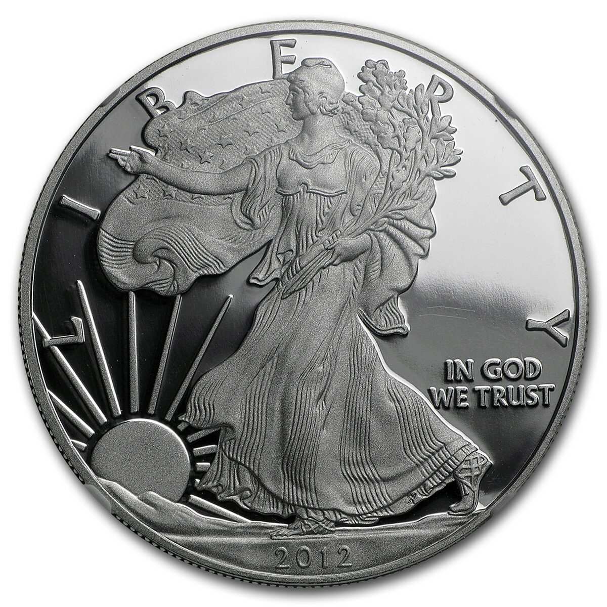 2012-S Proof American Silver Eagle PF-70 NGC (ER, 75th Anniv, SF)