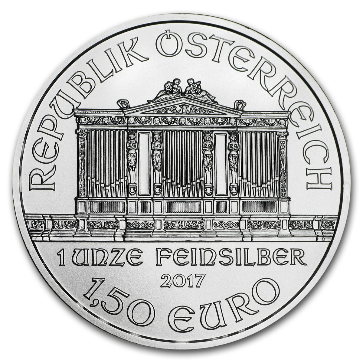 2017 Austria 1 oz Silver Philharmonic BU