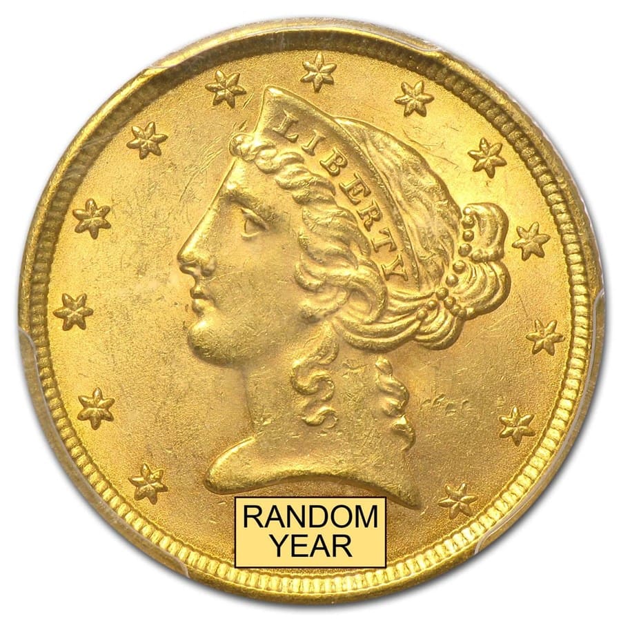 $5 Liberty Gold Half Eagle MS-63 PCGS