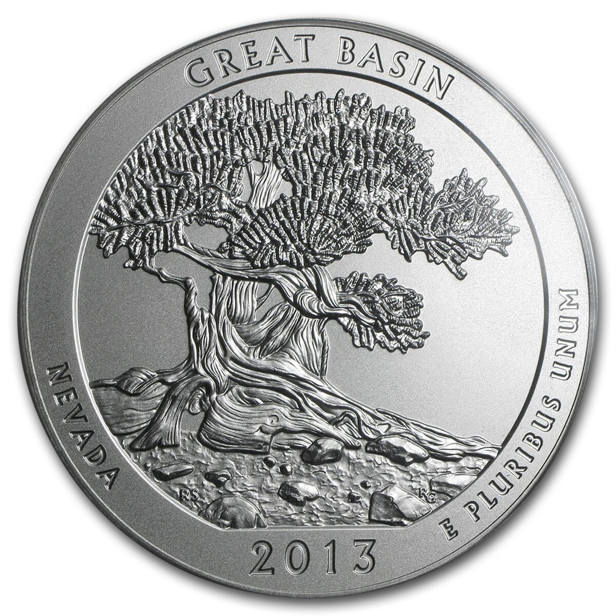 2013-P 5 oz Silver ATB Great Basin SP-69 PCGS