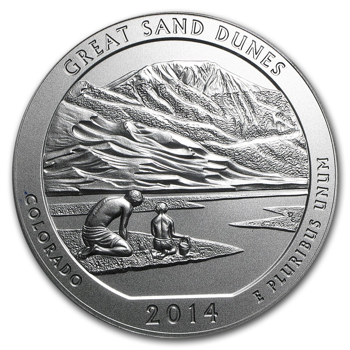 2014-P 5 oz Silver ATB Great Sand Dunes SP-70 PCGS