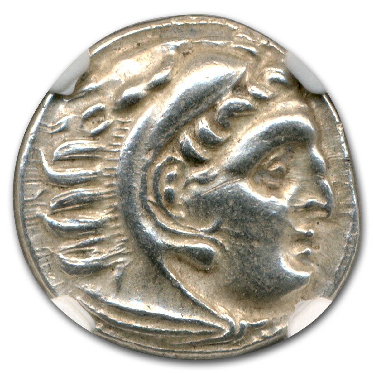 Macedonian Silver Drachm Alexander III (336-323 BC) AU NGC