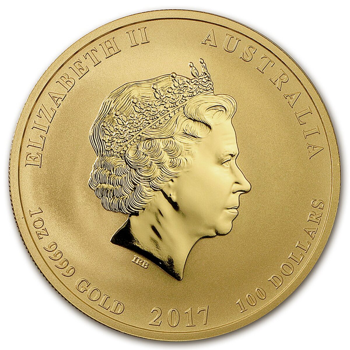 2017 Australia 1 oz Gold Lunar Rooster BU (Series II)