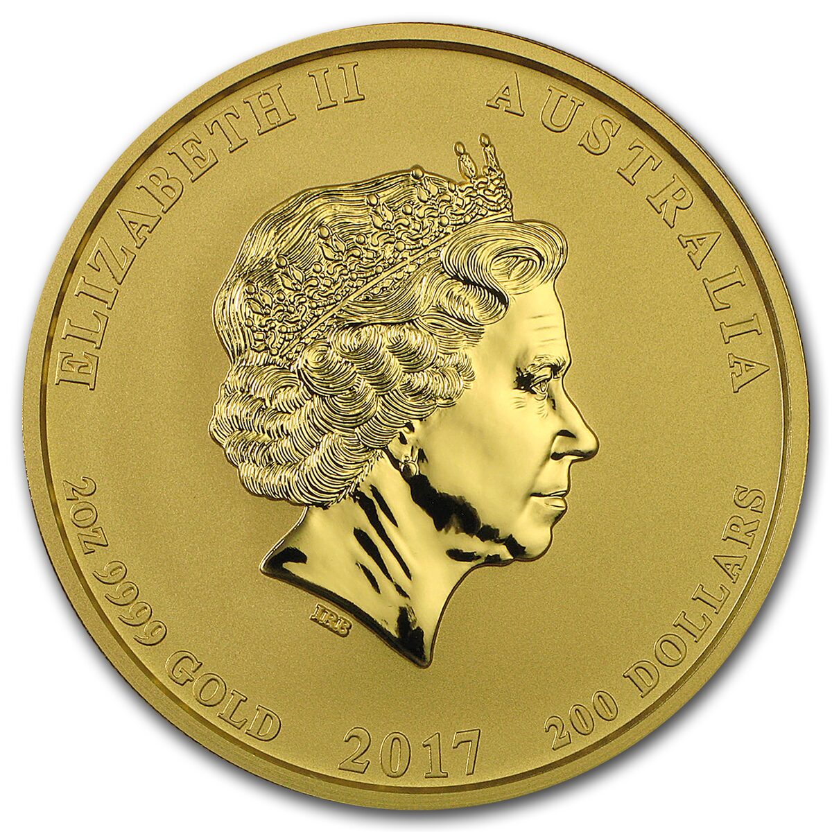2017 Australia 2 oz Gold Lunar Rooster BU