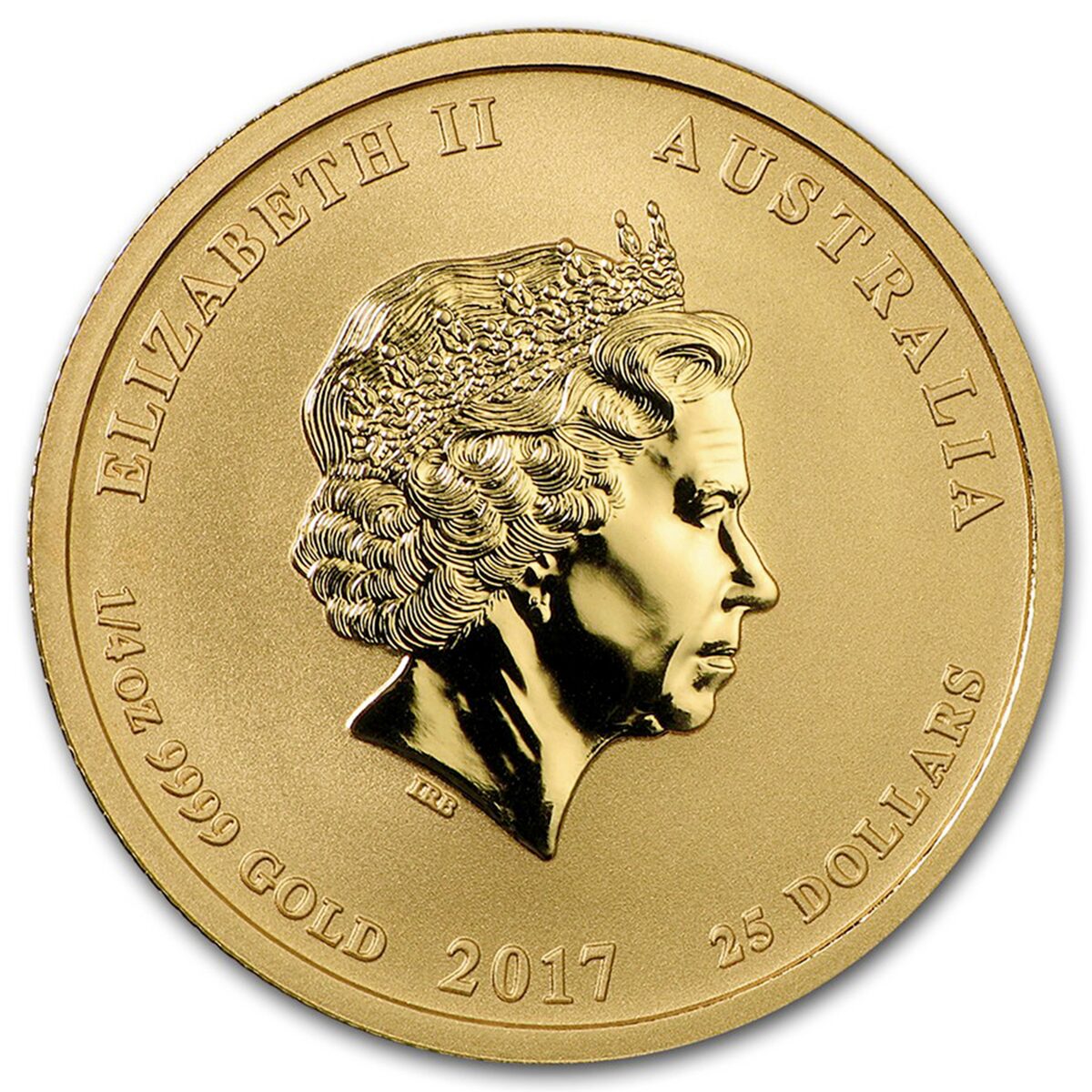 2017 Australia 1/4 oz Gold Lunar Rooster BU
