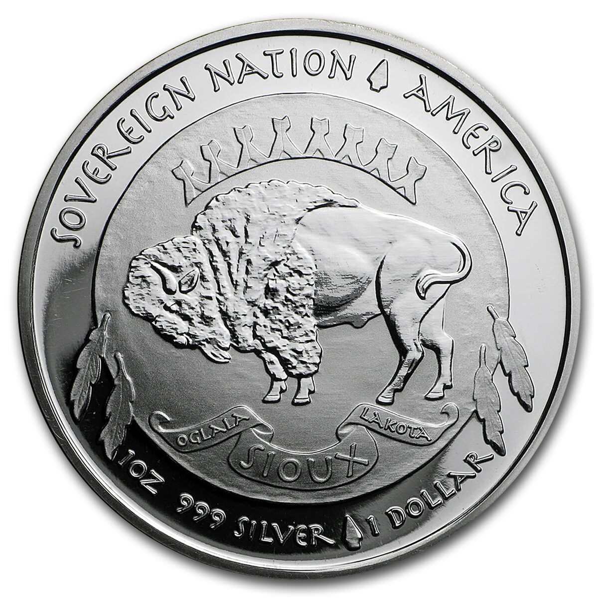 2016 1 oz Silver Native American Mint $1 Sioux Indian