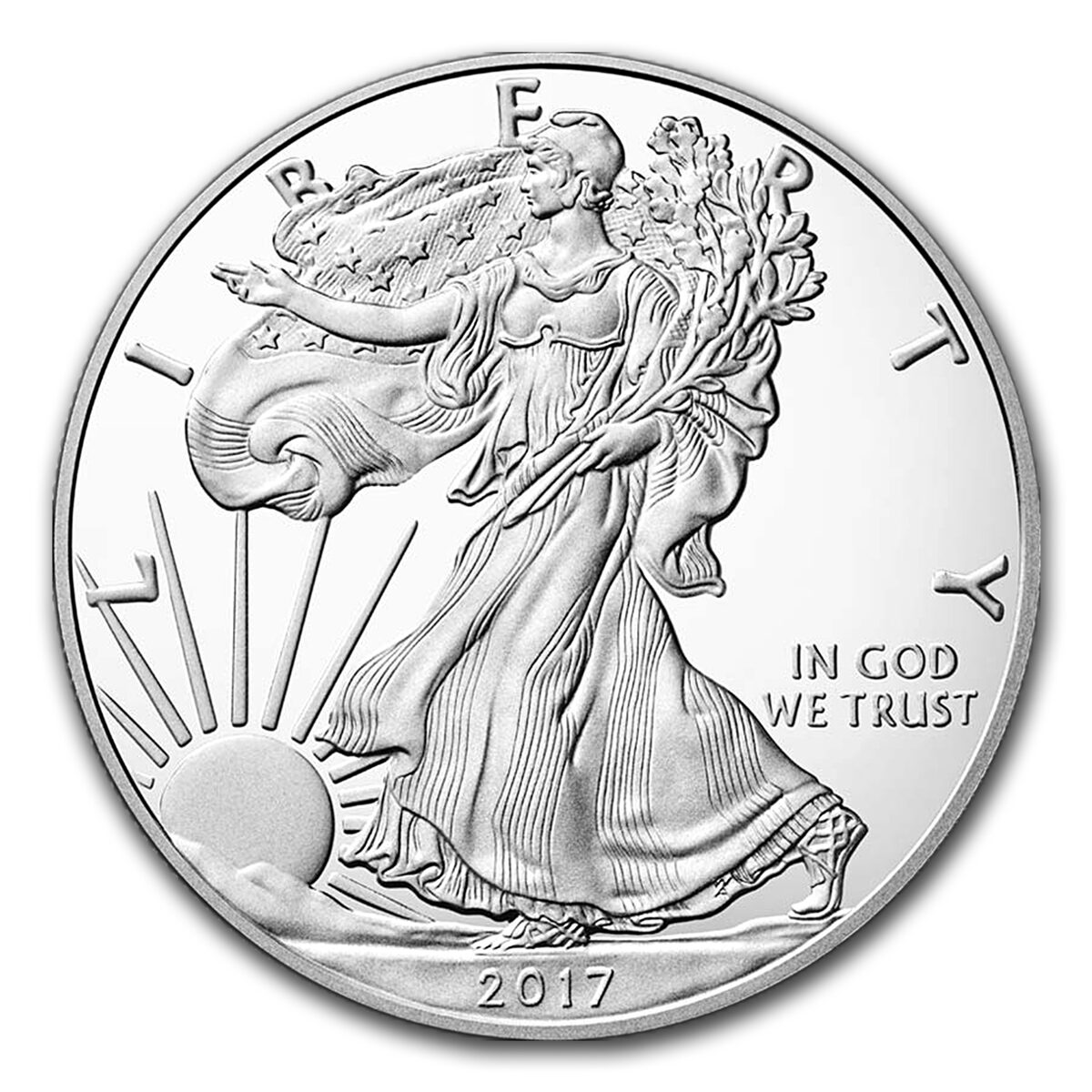 2017-W 1 oz Proof American Silver Eagle (w/Box & COA)