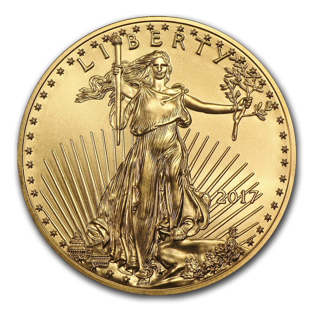 2017 1 oz American Gold Eagle MS-70 PCGS (FirstStrike®)
