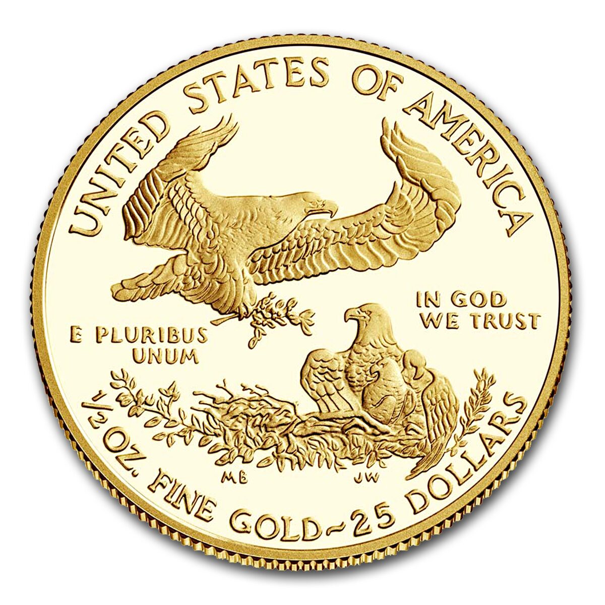 2017-W 1/2 oz Proof American Gold Eagle (w/Box & COA)