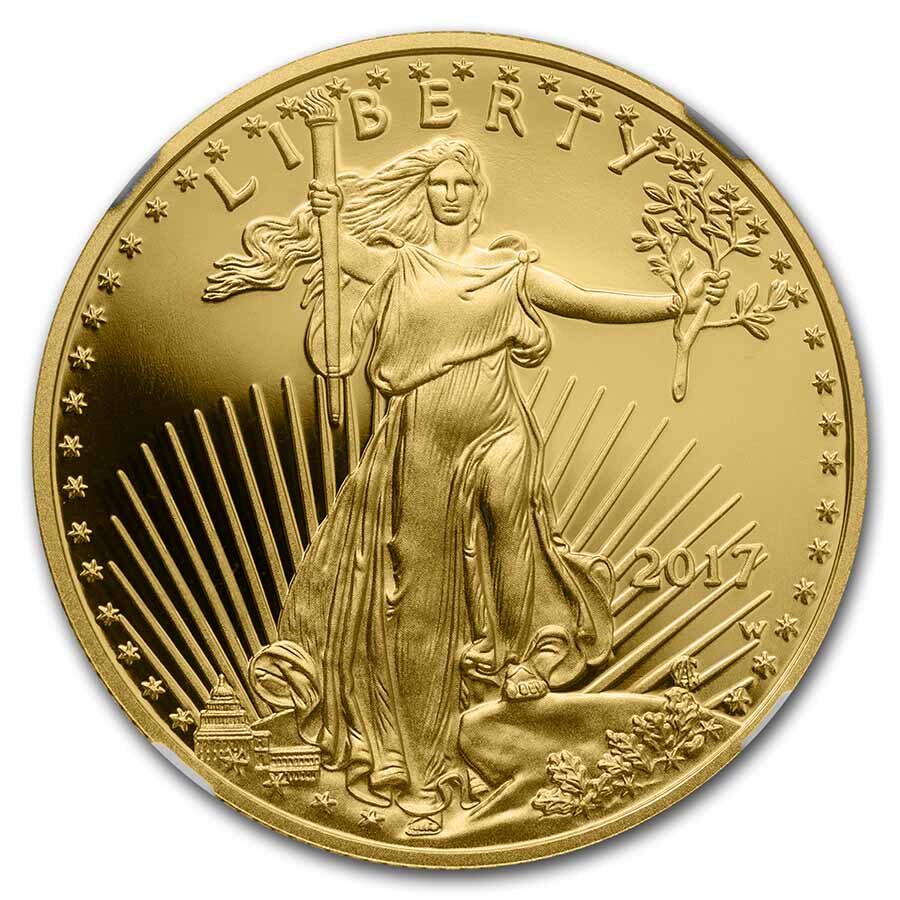 2017-W 1/2 oz Proof American Gold Eagle PF-70 NGC (ER)