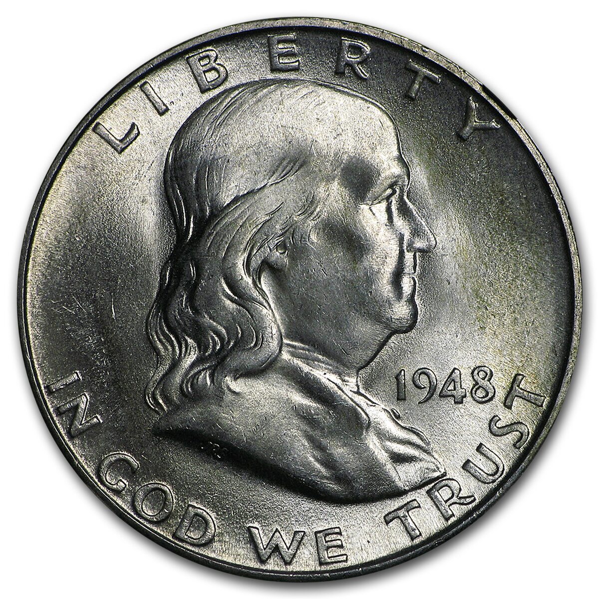 1948-D Franklin Half Dollar MS-64 NGC (FBL)