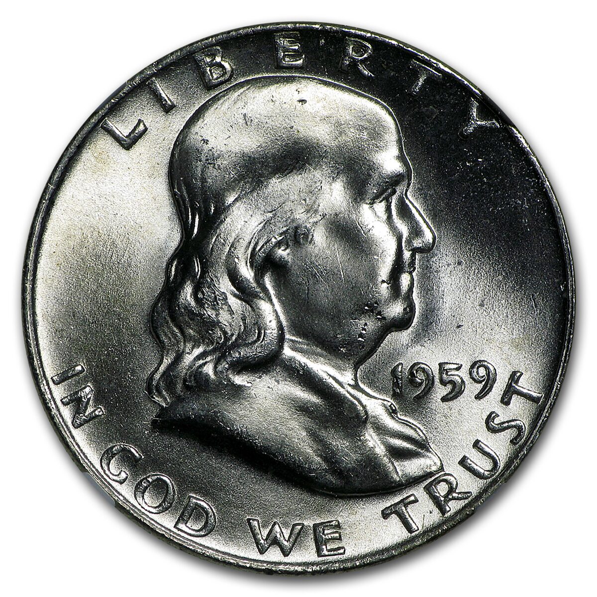 1959 Franklin Half Dollar MS-64 NGC