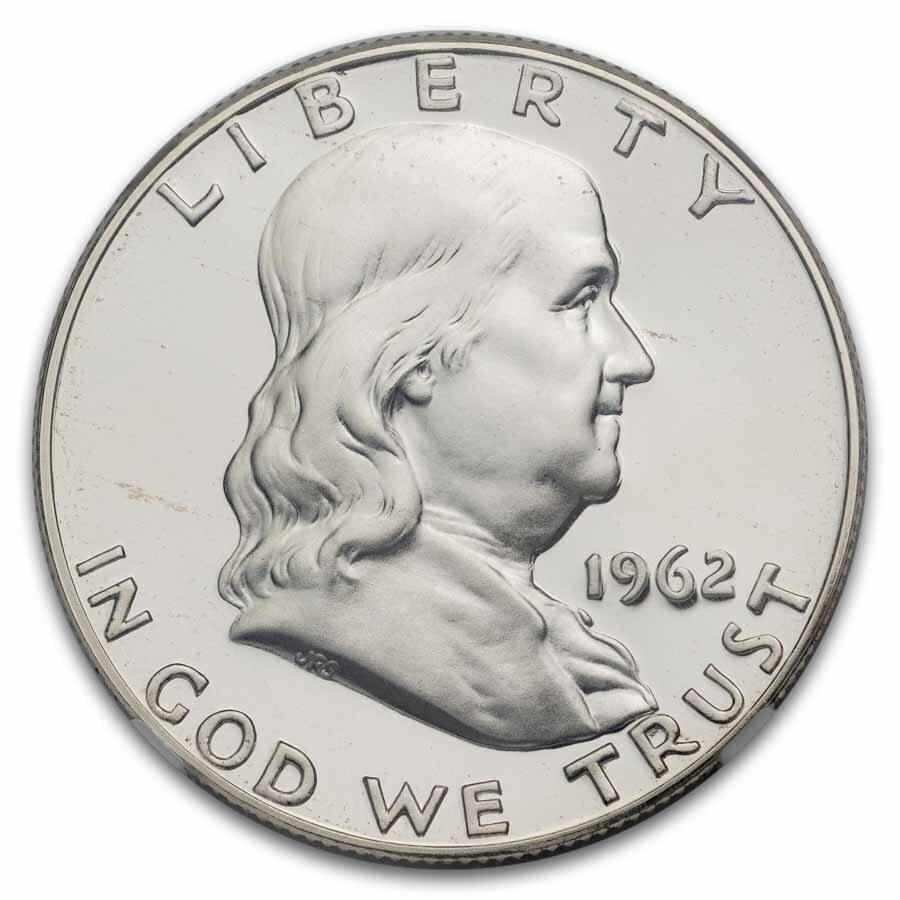 1962 Franklin Half Dollar PF-68 CAMEO NGC