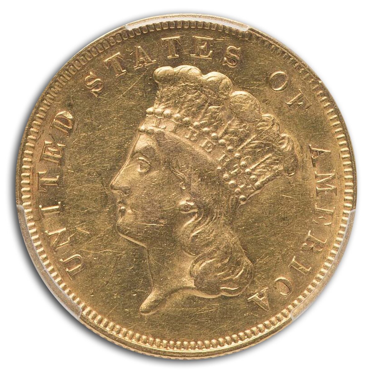 1878 $3 Gold Princess AU-53 PCGS