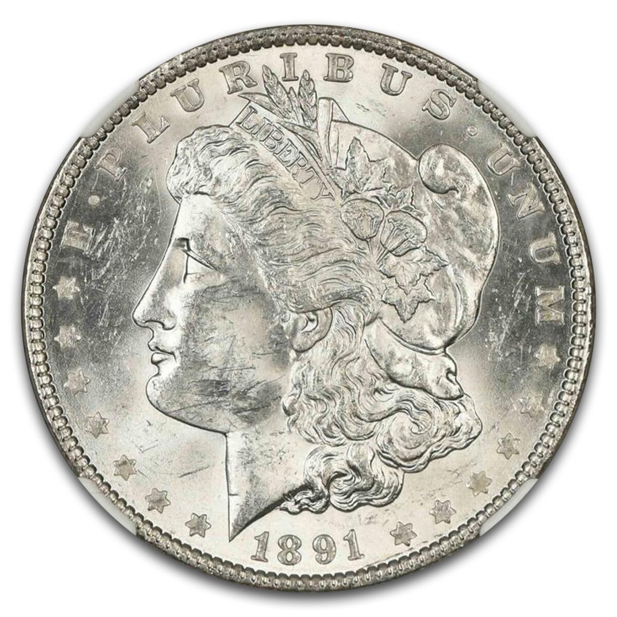 1891 Morgan Dollar MS-61 NGC