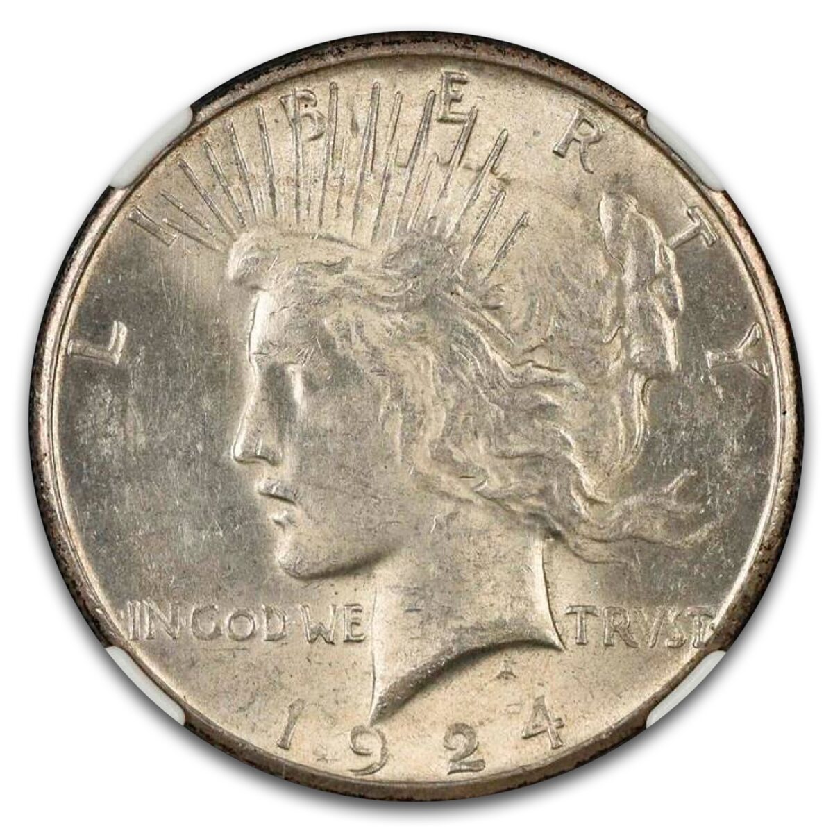 1924-S Peace Dollar MS-61 NGC