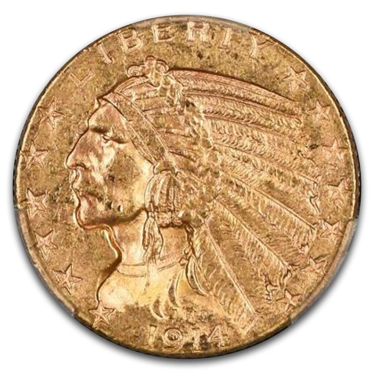 1914-S $5 Indian Gold Half Eagle MS-62 PCGS