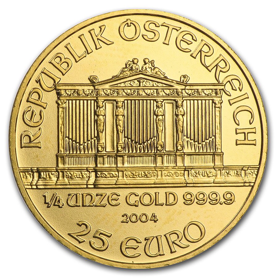 2004 Austria 1/4 oz Gold Philharmonic BU