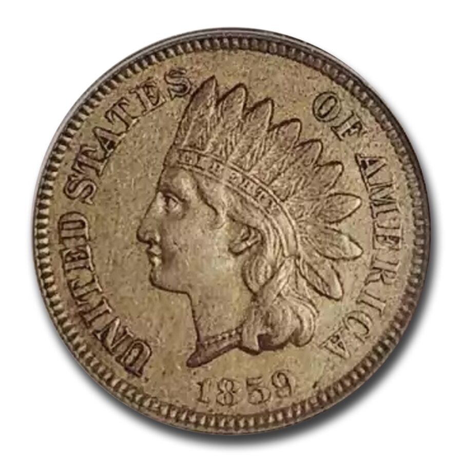 1859 Indian Head Cent AU-50 PCGS