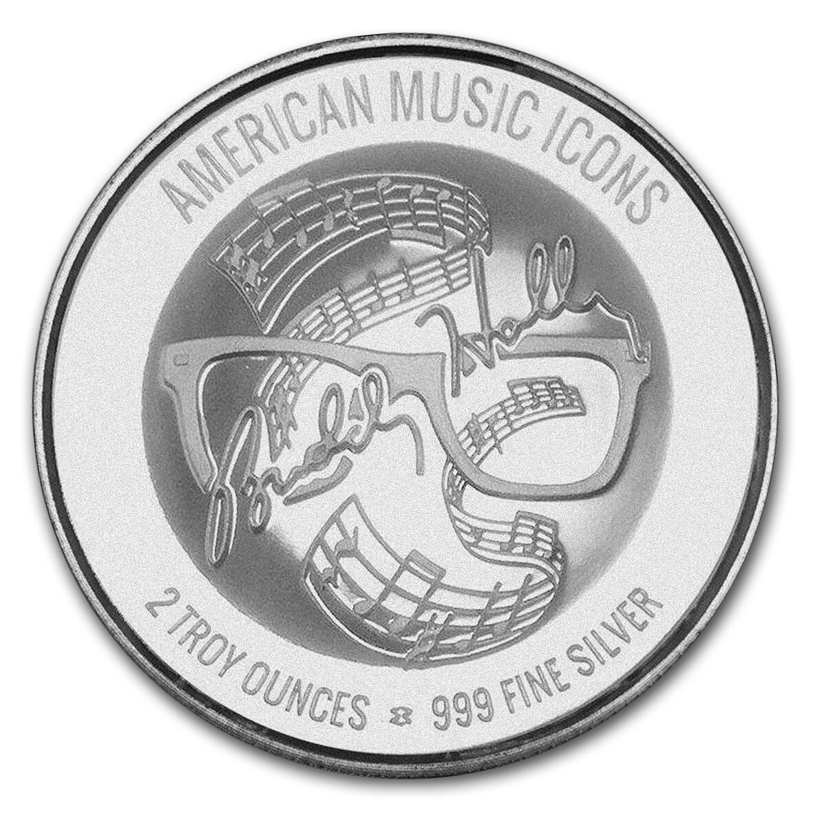 2 oz Silver UHR Round - American Music Icon Series: Buddy Holly