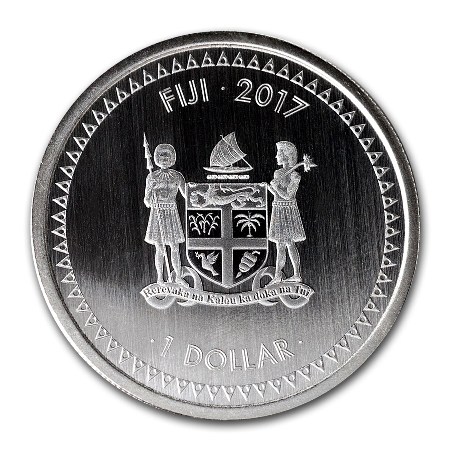 2017 Fiji 1 oz Silver Great Wave BU