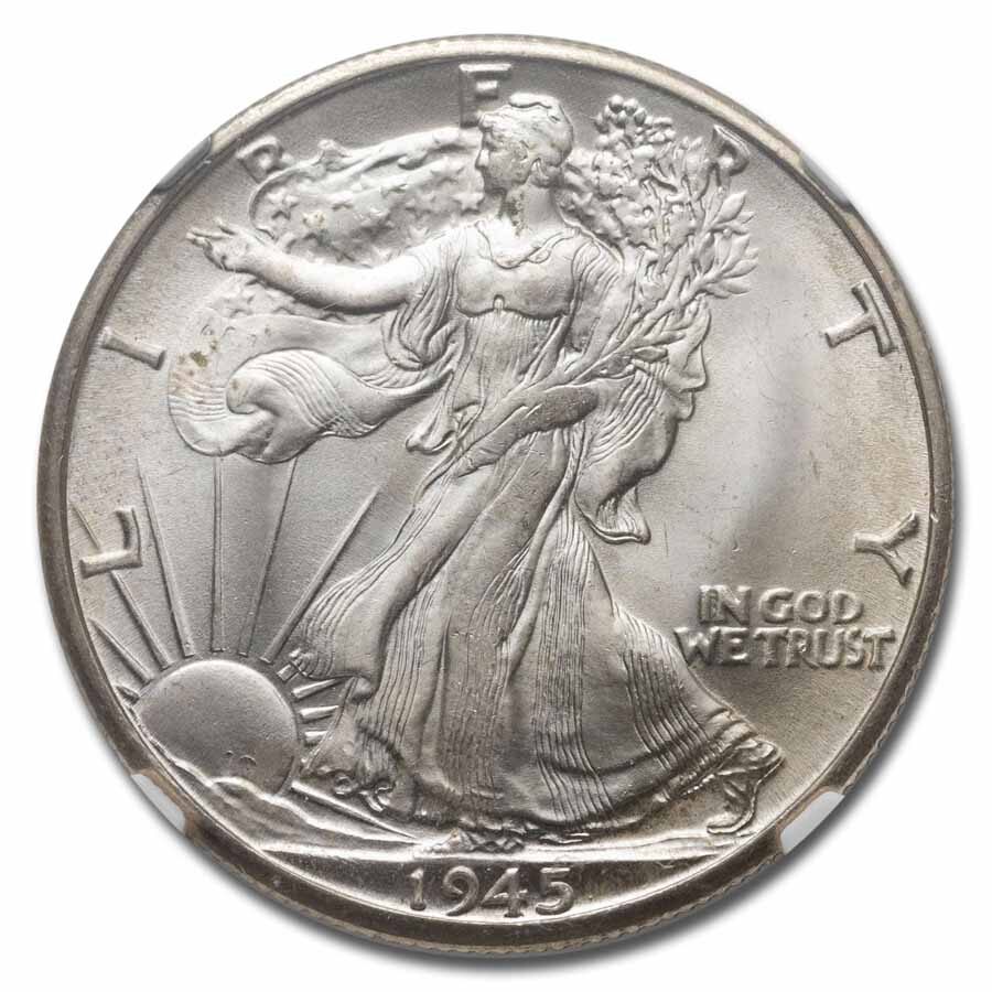 1945-D Walking Liberty Half Dollar MS-67 NGC