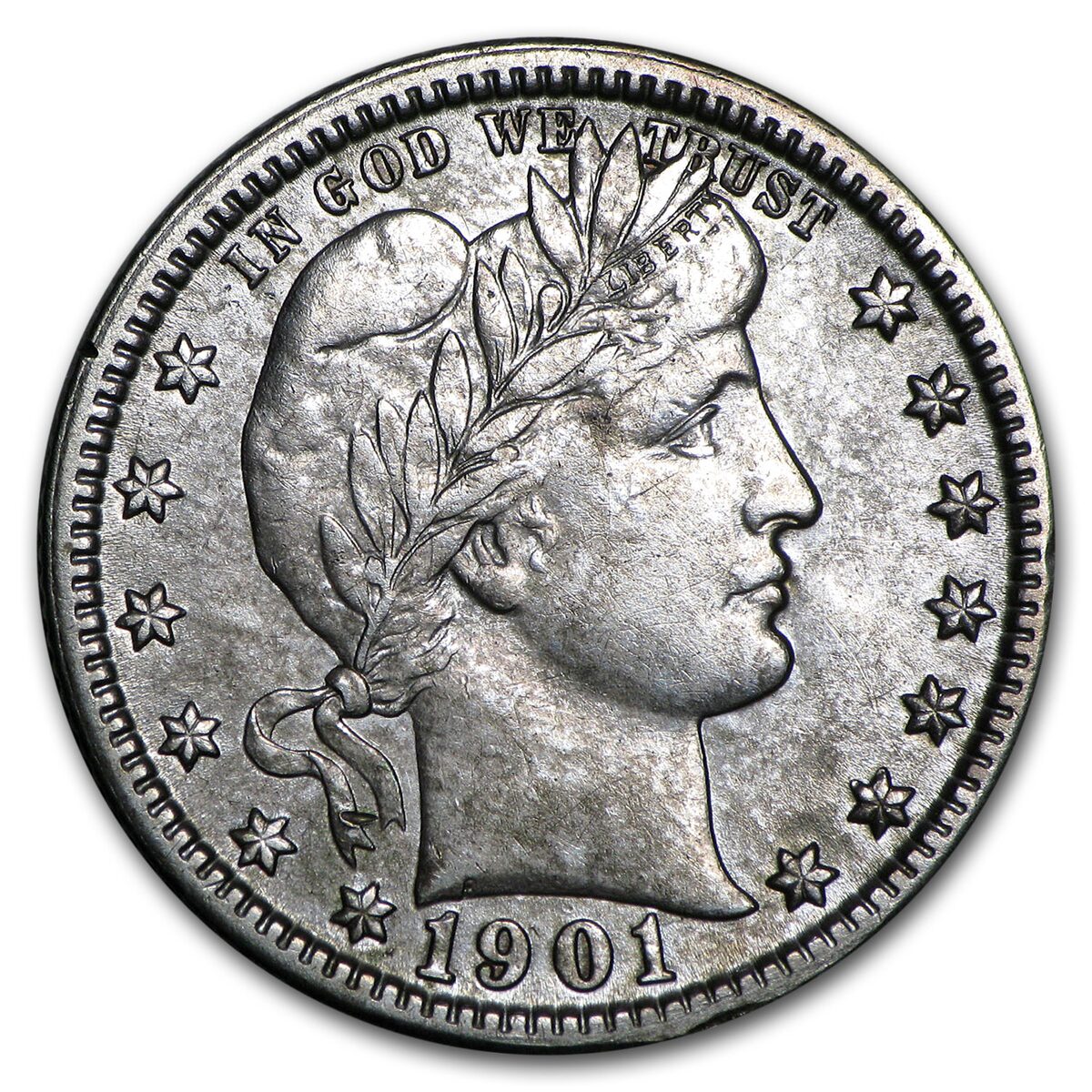 1901-O Barber Quarter XF