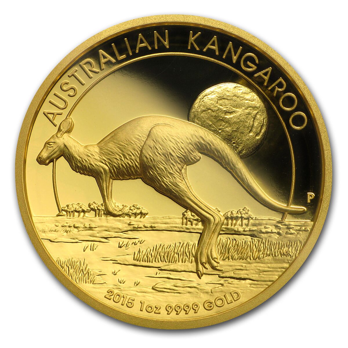 2015 AUS 1 oz Gold Kangaroo High Relief PF-70 NGC (Box, COA)
