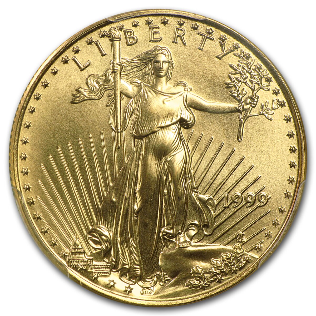 1999 1/2 oz American Gold Eagle MS-69 PCGS