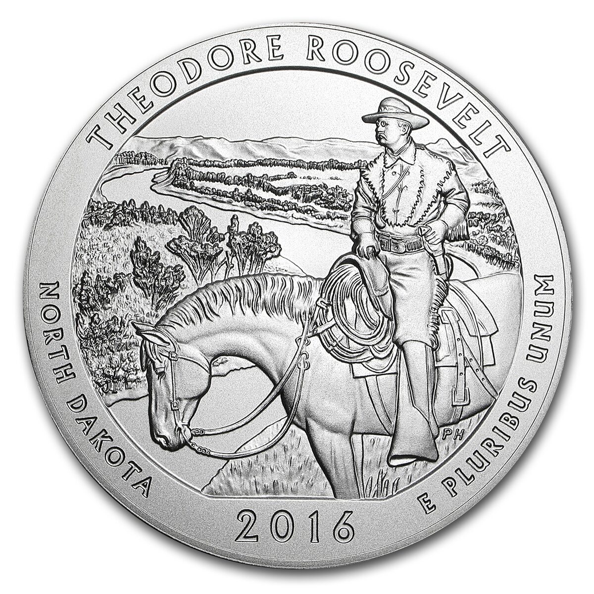 2016-P 5 oz Silver ATB Theodore Roosevelt (w/Box & COA)