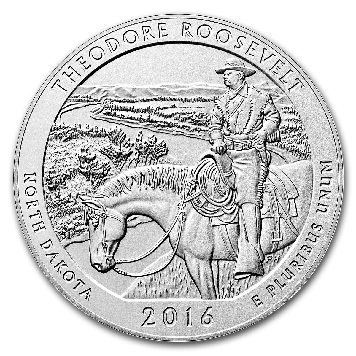 2016-P 5 oz Silver ATB Theodore Roosevelt SP-70 NGC (ER/FR)