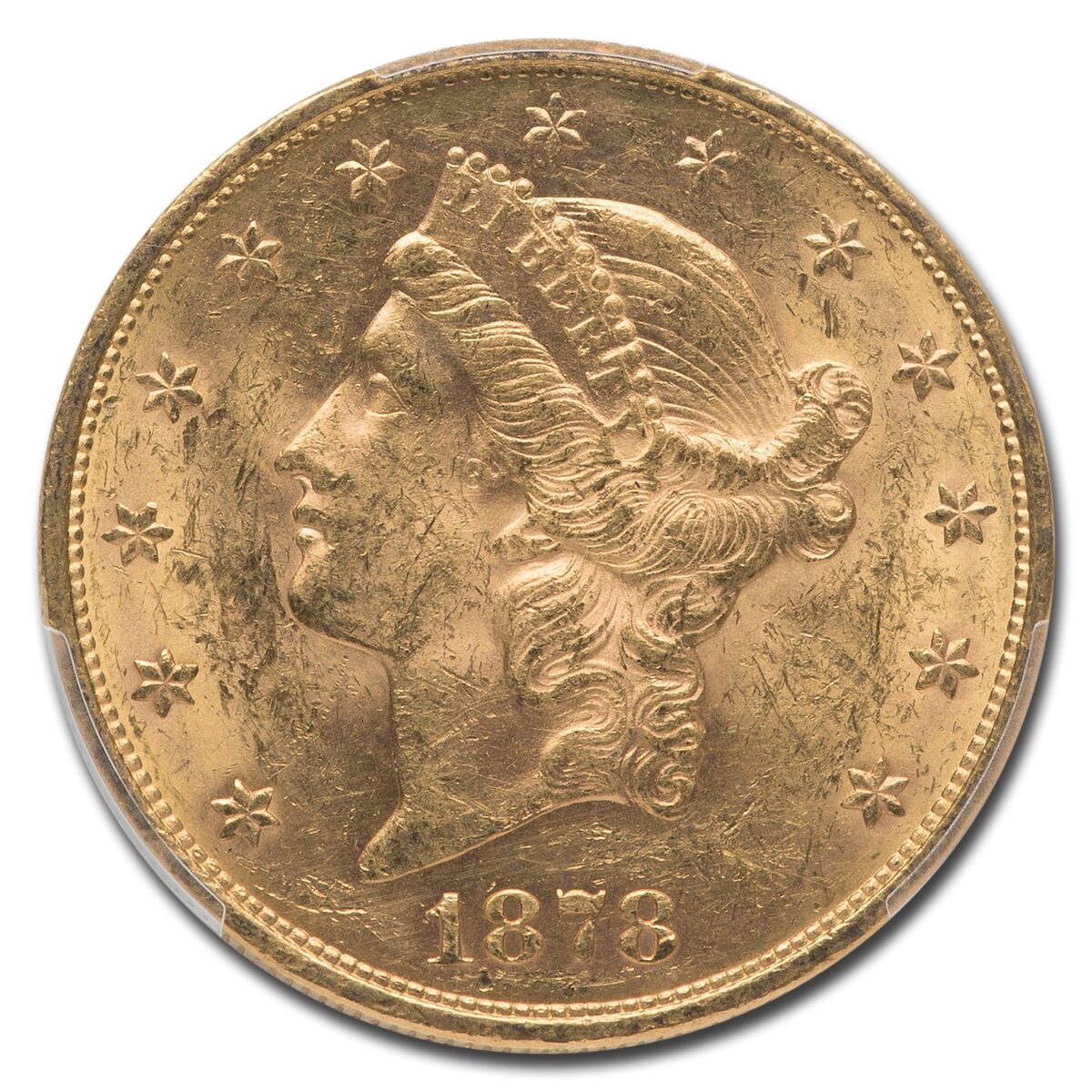 1878-S $20 Liberty Gold Double Eagle MS-61 PCGS