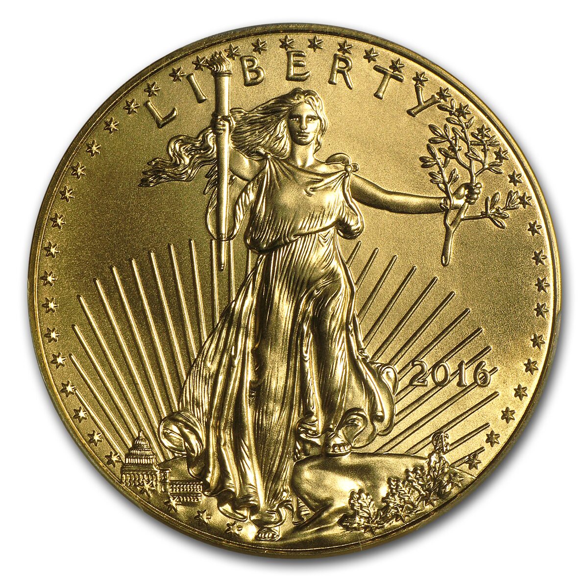 2016 1 oz American Gold Eagle MS-70 PCGS
