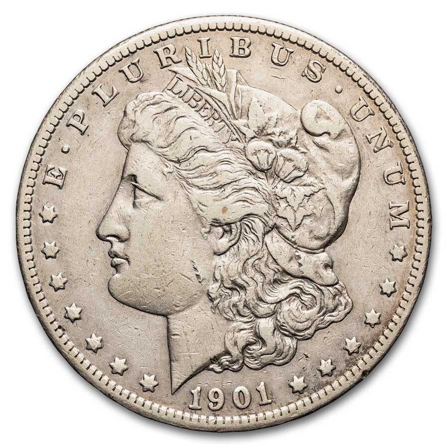 1901-S Morgan Dollar VF Details (Cleaned)