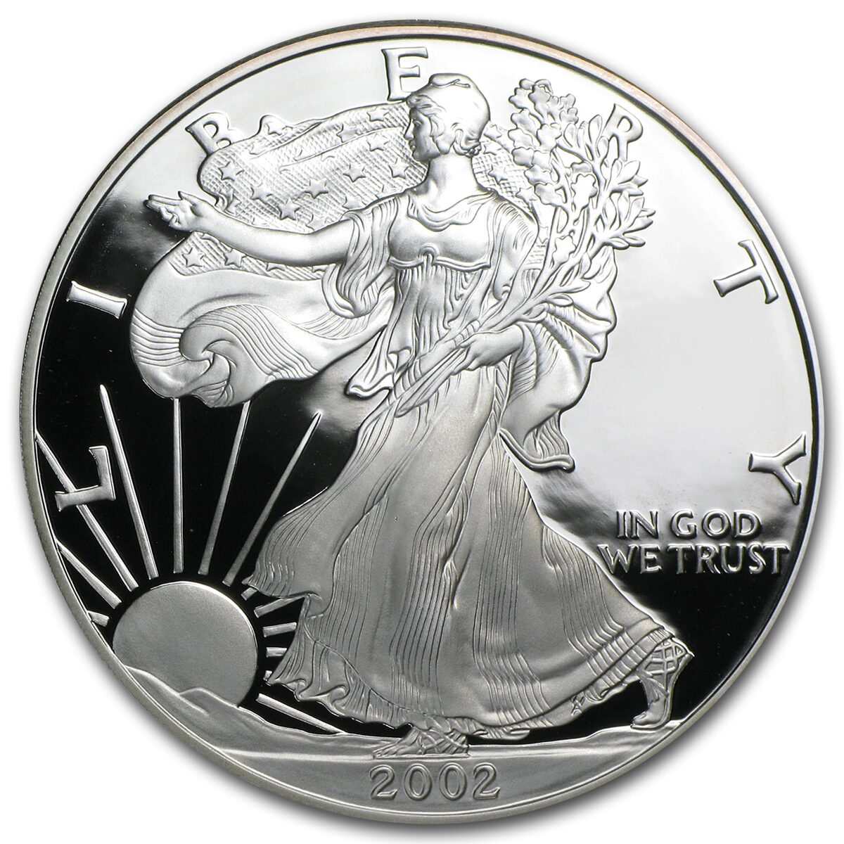 2002-W 1 oz Proof American Silver Eagle (w/Box & COA)