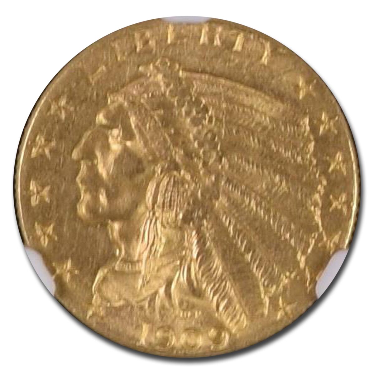 1909 $2.50 Indian Gold Quarter Eagle MS-63 NGC